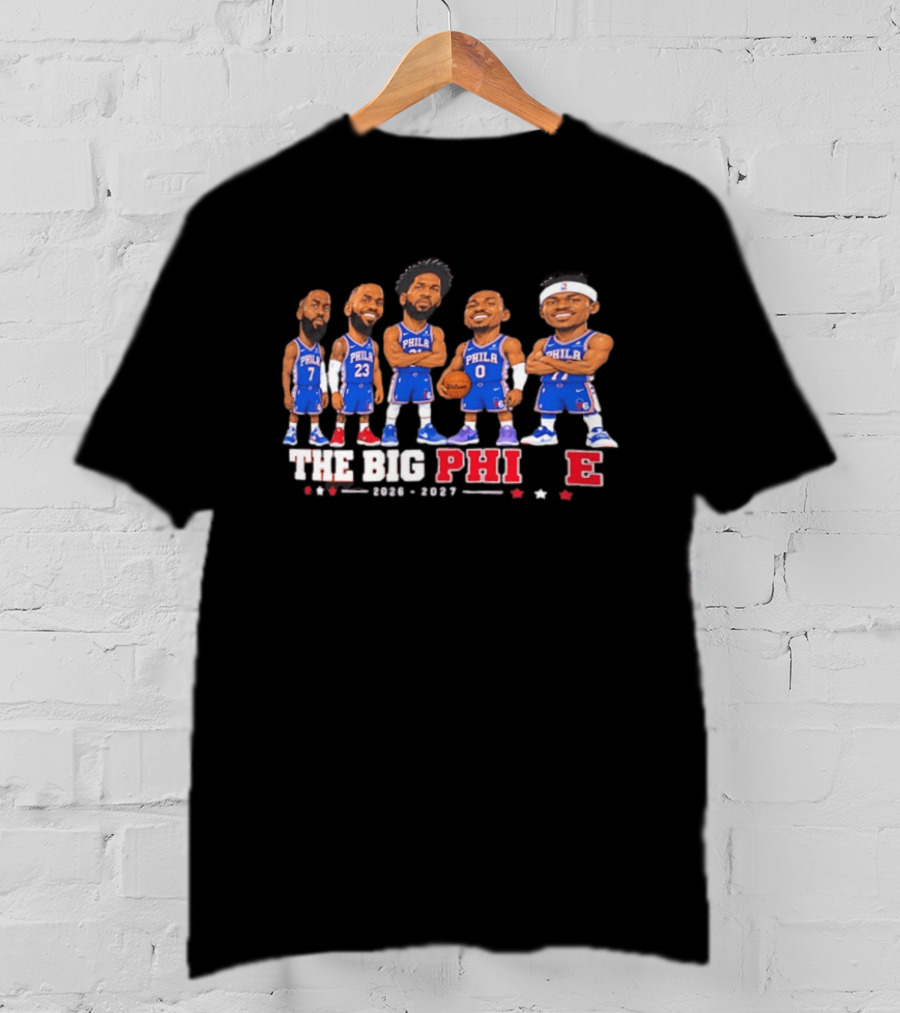 Philadelphia 76ers The Big Phive 2026 2027 Stars T-Shirt