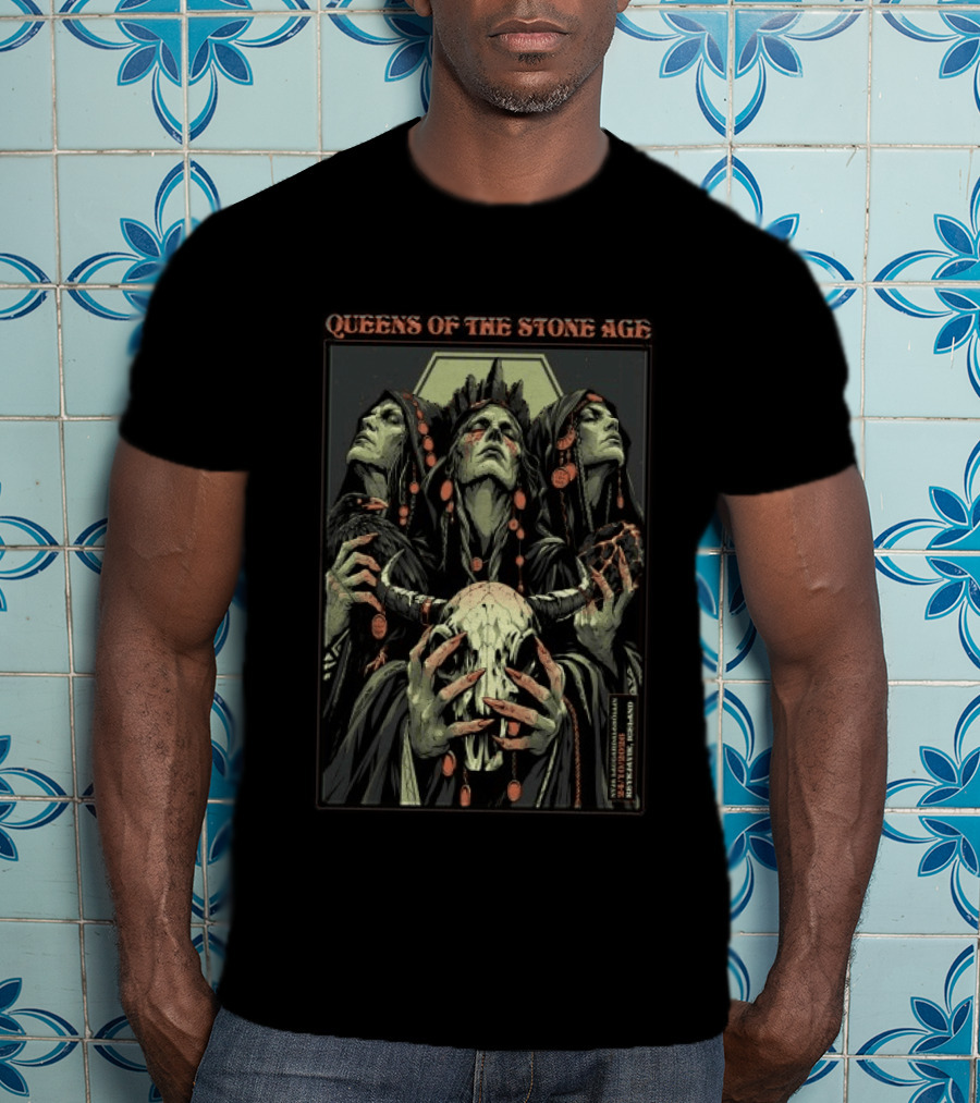 Queens Of The Stone Age Laugardalsholl Reykjavik Iceland Show October 24 2026 T-Shirt