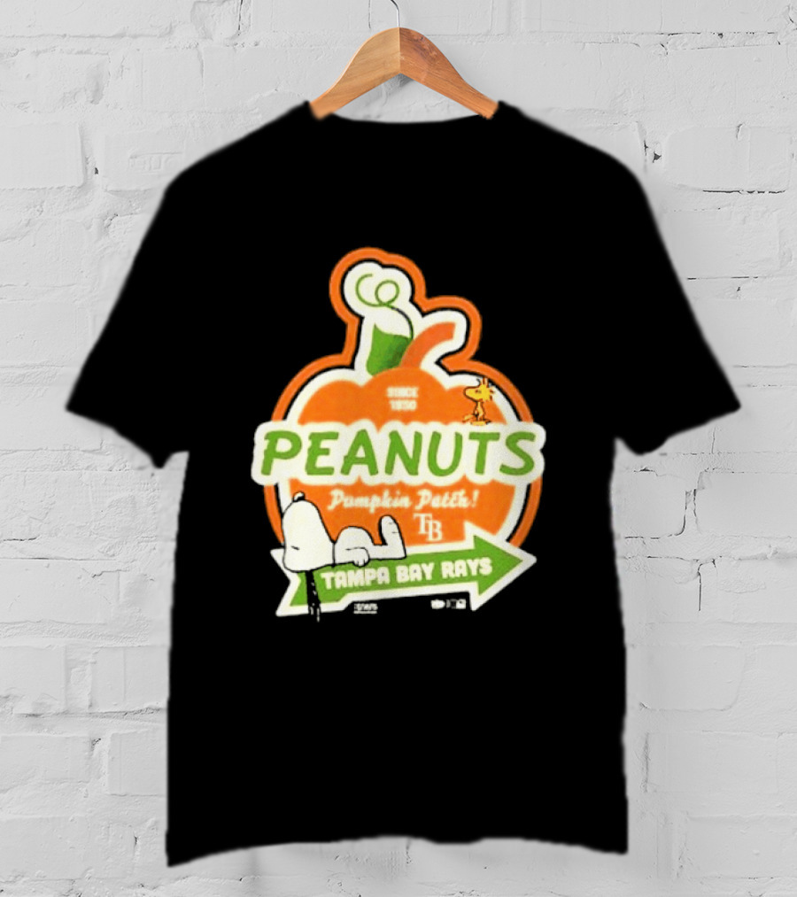 Tampa Bay Rays Peanuts Pumpkin Patch Since 1950 T-Shirt