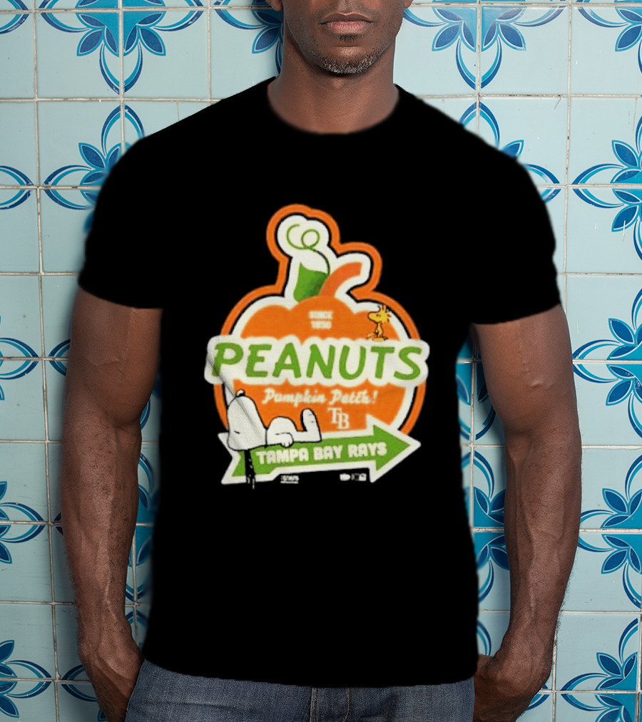 Tampa Bay Rays Peanuts Pumpkin Patch Since 1950 T-Shirt