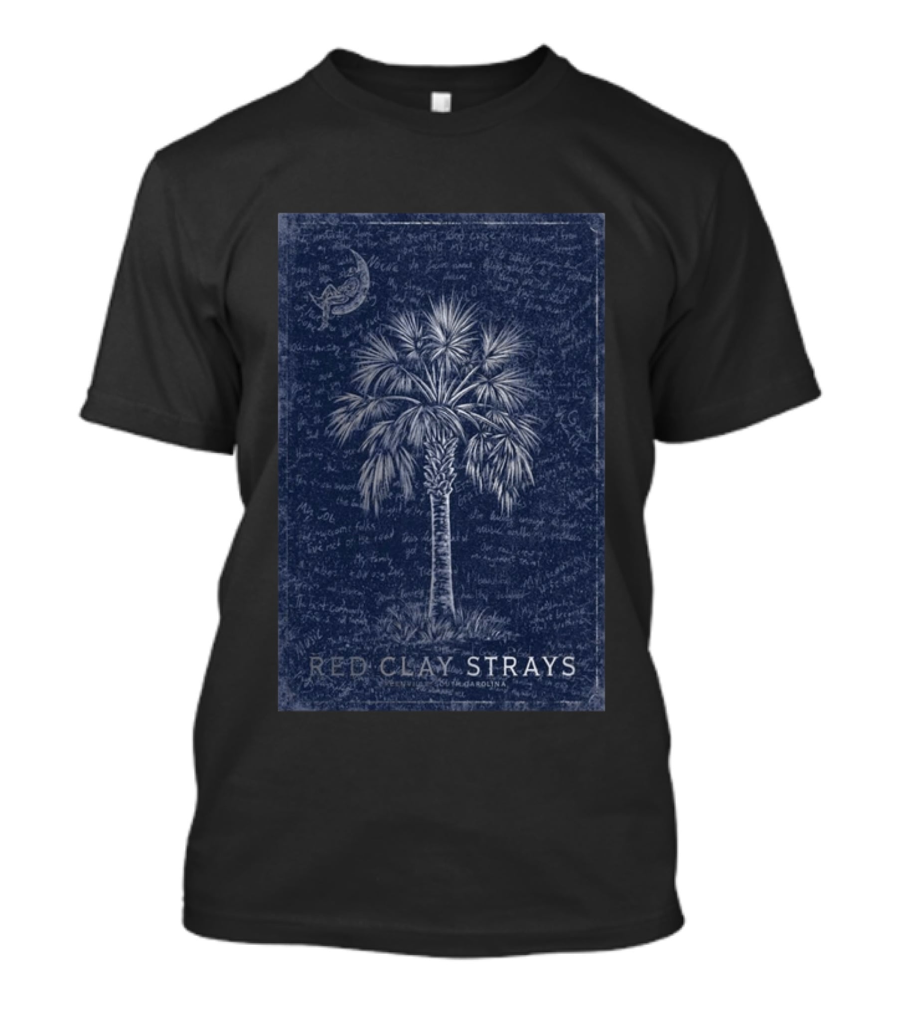 Red Clay Strays Bon Secours Wellness Arena Greenville 2026 Moon Palm Tree T-Shirt