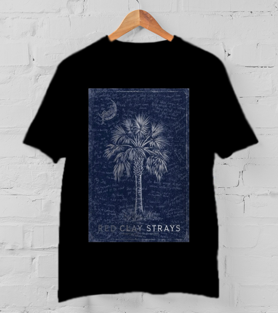 Red Clay Strays Bon Secours Wellness Arena Greenville 2026 Moon Palm Tree T-Shirt