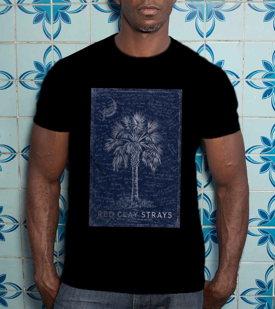 Red Clay Strays Bon Secours Wellness Arena Greenville 2026 Moon Palm Tree T-Shirt