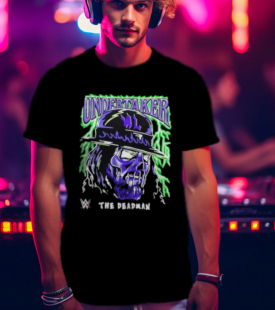 Undertaker WWE The Deadman Purple Green T-Shirt