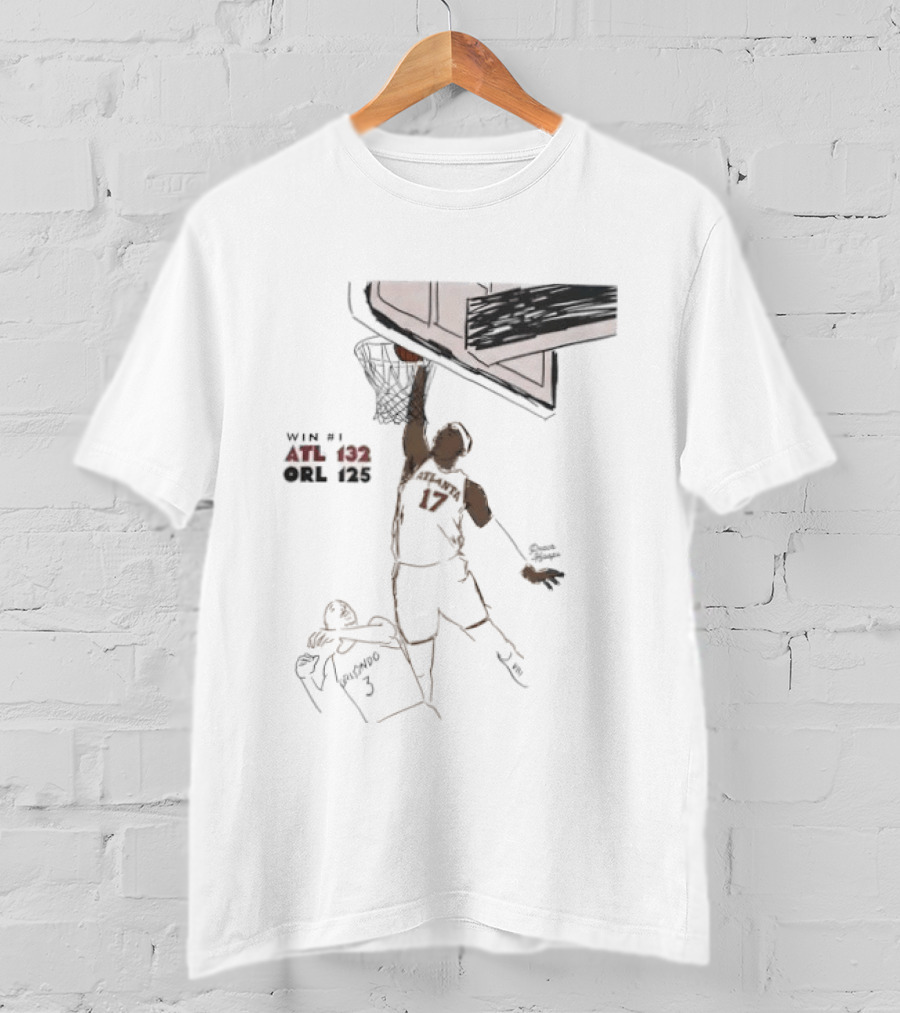 Atlanta Hawks Onyeka Okongwu Dunk Win Over Orlando Magic 125 132 NBA 2026 T-Shirt