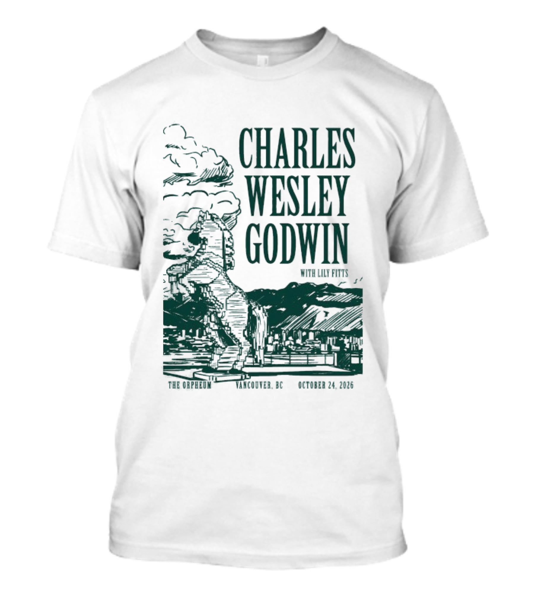 Charles Wesley Godwin With Lily Fitts The Orpheum Vancouver BC October 24 2026 T-Shirt