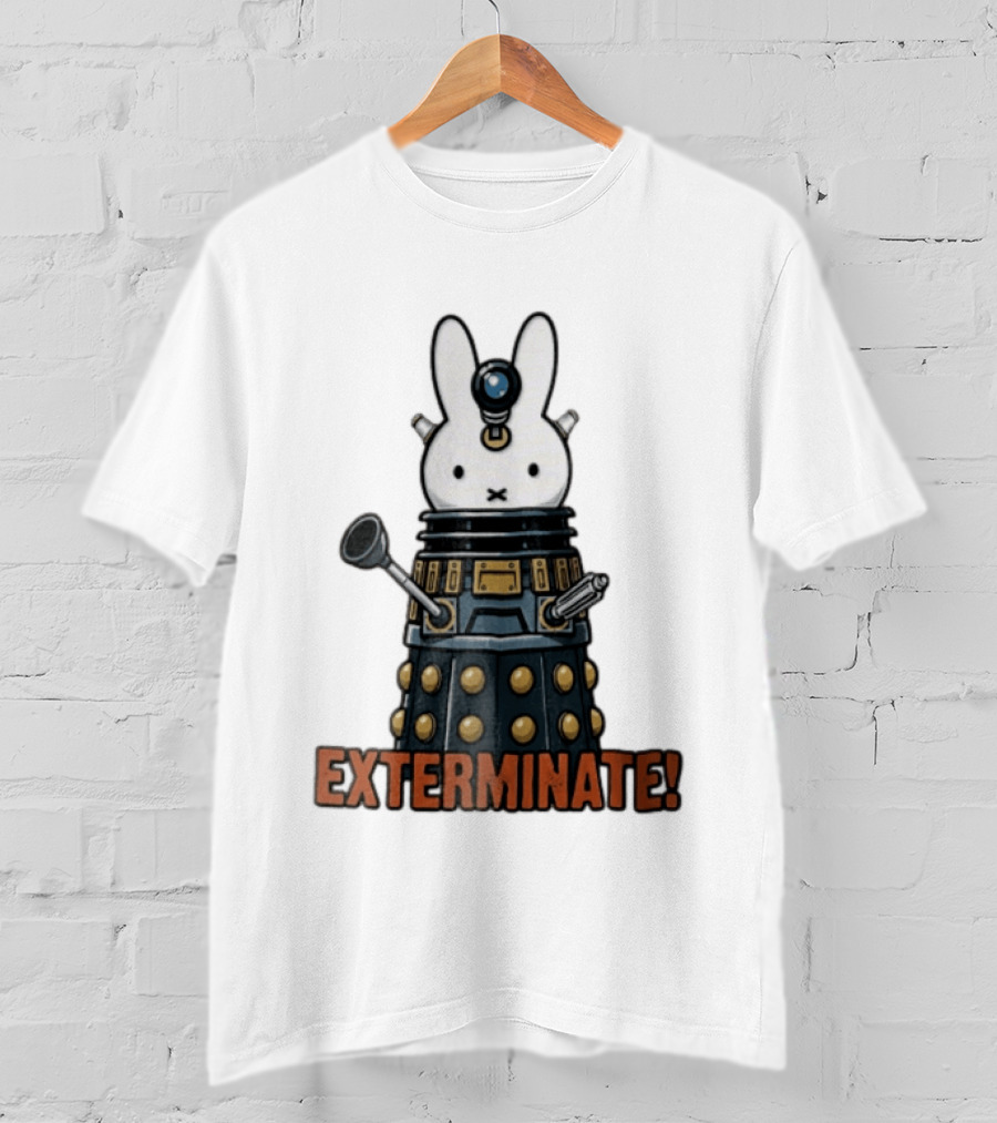 Exterminate Miffy Rabbit Dalek T-Shirt