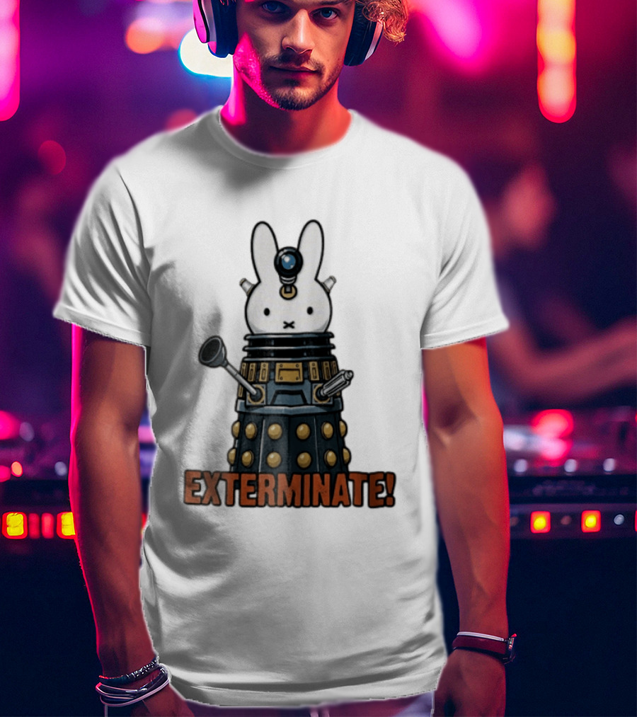 Exterminate Miffy Rabbit Dalek T-Shirt