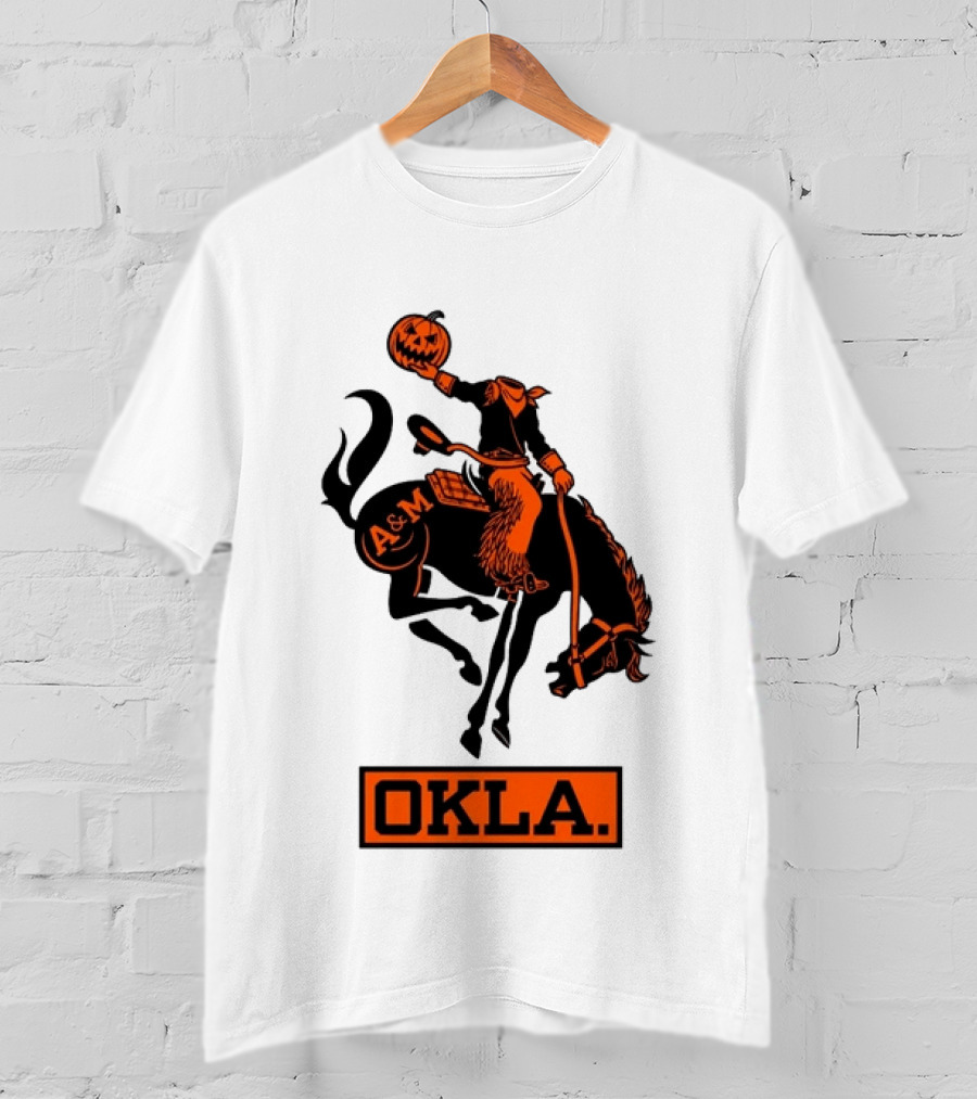 OKLA A&M Oklahoma State Halloween 2026 Headless Horseman T-Shirt