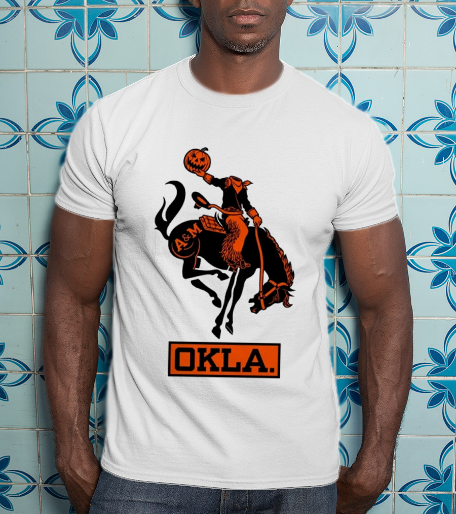 OKLA A&M Oklahoma State Halloween 2026 Headless Horseman T-Shirt