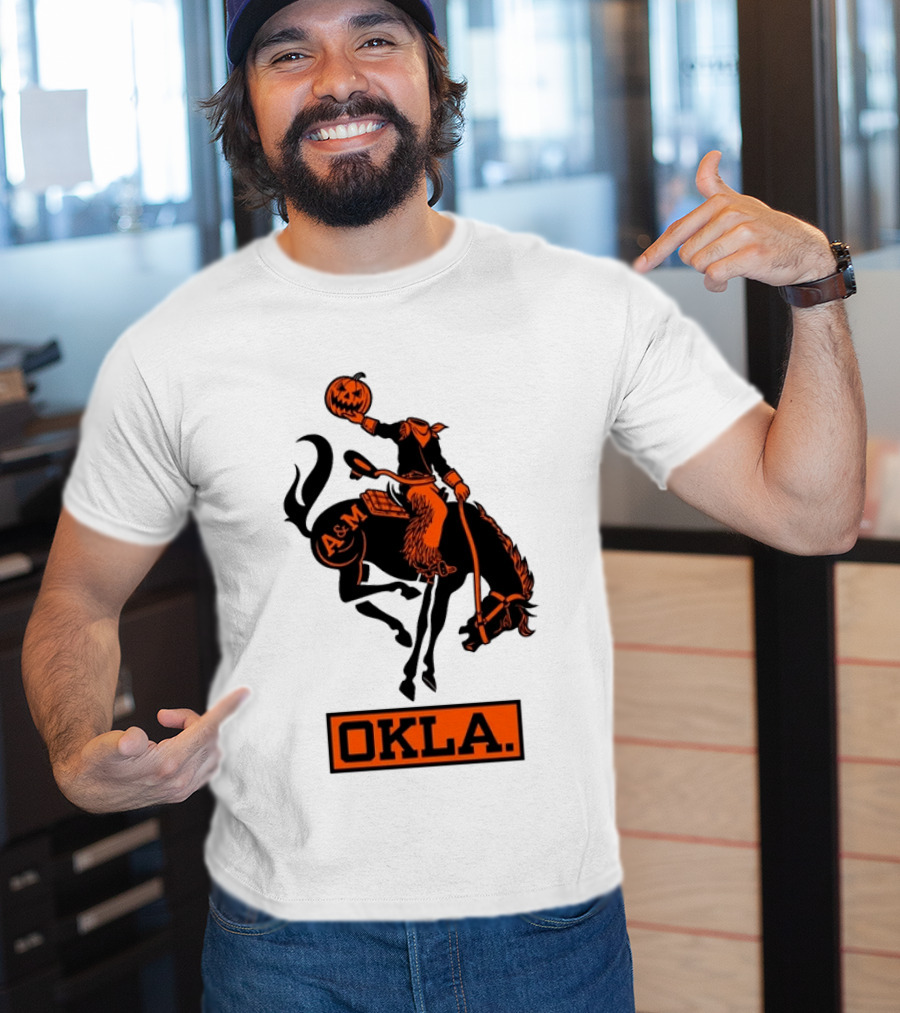OKLA A&M Oklahoma State Halloween 2026 Headless Horseman T-Shirt