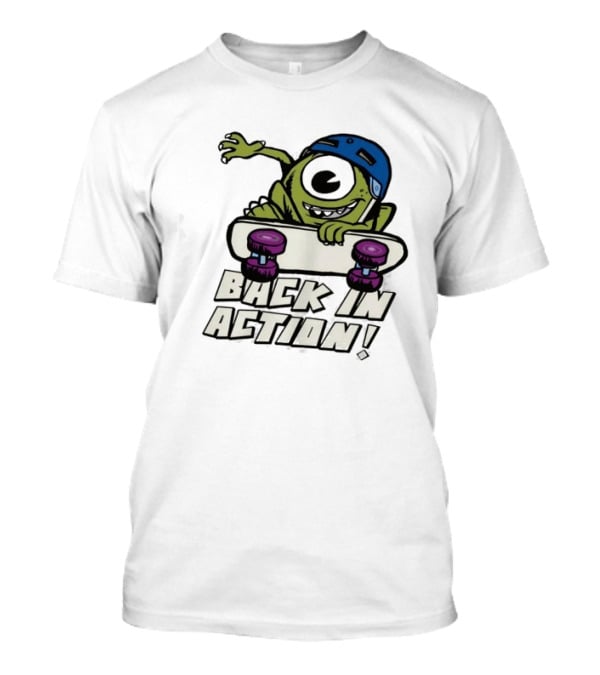 Mike Wazowski Back In Action Skateboard Helmet T-Shirt