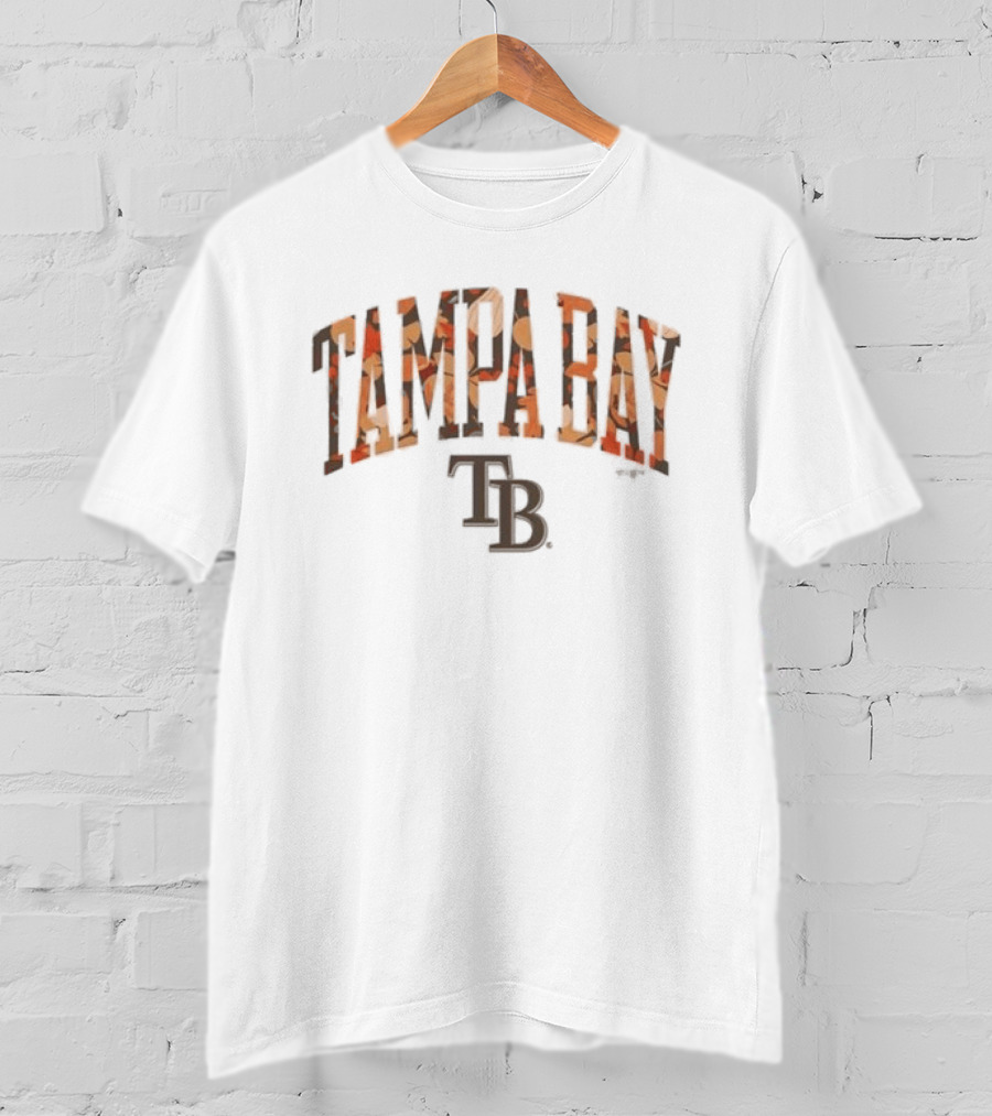 Tampa Bay Rays Autumn Leaf Pattern TB T-Shirt