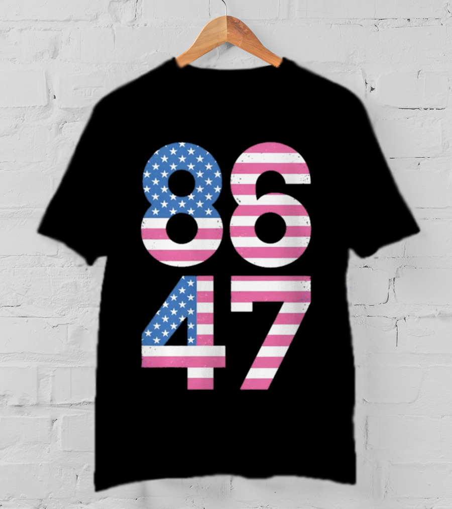 8647 Resist 86 47 American Flag USA 4th Of July T-Shirt