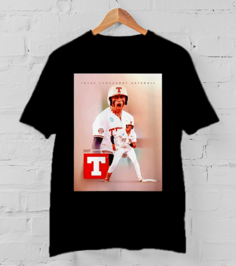 Adrian Rodriguez INF Texas Longhorns Baseball Team T-Shirt