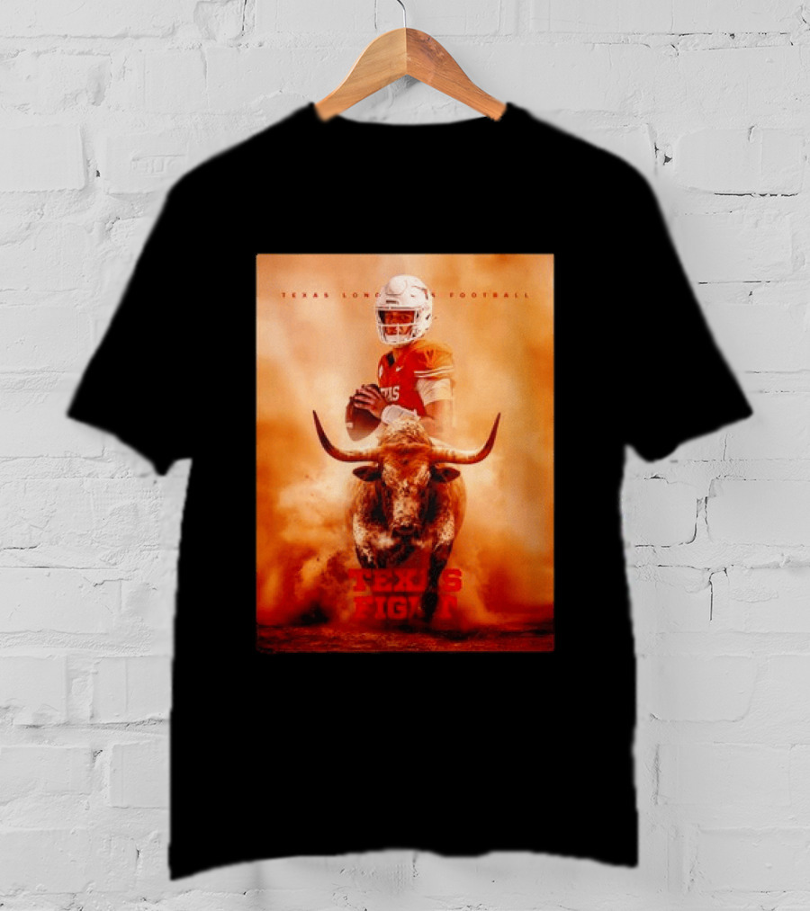Texas Longhorns Football Texas Fight Arch Manning Bull T-Shirt