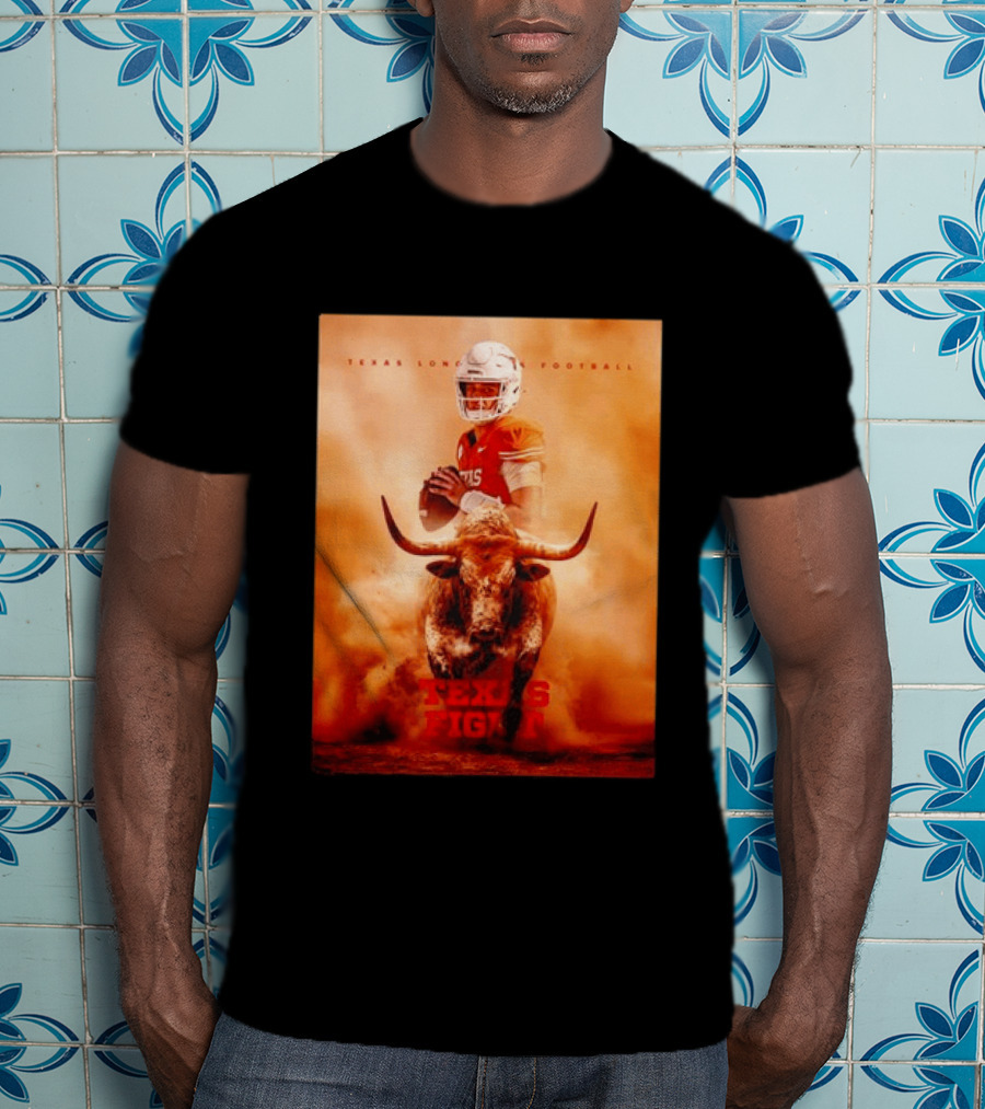 Texas Longhorns Football Texas Fight Arch Manning Bull T-Shirt