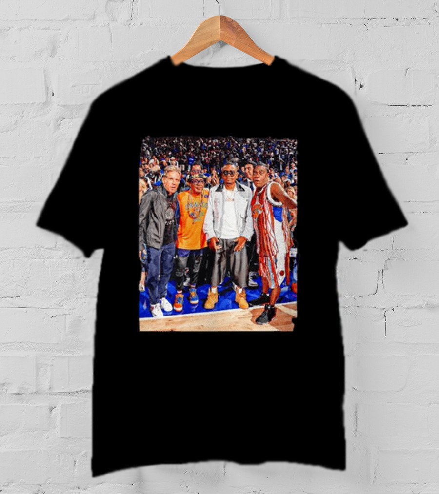 Ben Stiller Spike Lee Nas Tracy Morgan New York Knicks Courtside Celebrities T-Shirt