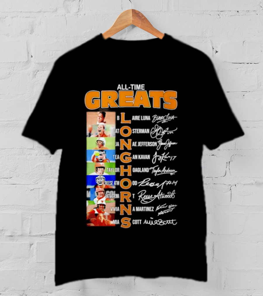 All Time Greats Blaire Luna Cat Osterman Janae Jefferson Tea Gan Kavan Taylor Hoagland Reese Atwood Viviana Martinez Mia Scott Longhorns T-Shirt