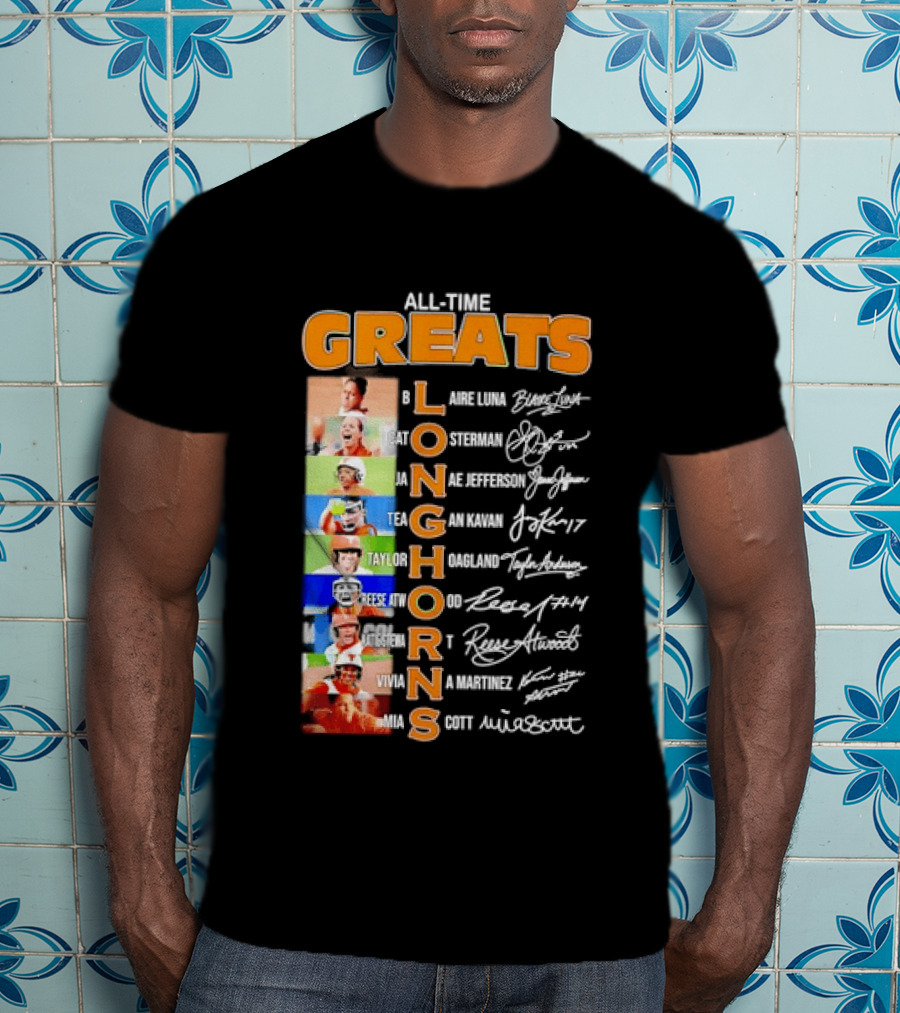 All Time Greats Blaire Luna Cat Osterman Janae Jefferson Tea Gan Kavan Taylor Hoagland Reese Atwood Viviana Martinez Mia Scott Longhorns T-Shirt