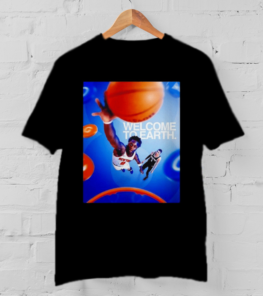 OG Anunoby New York Knicks Welcome To Earth Basketball Moment T-Shirt