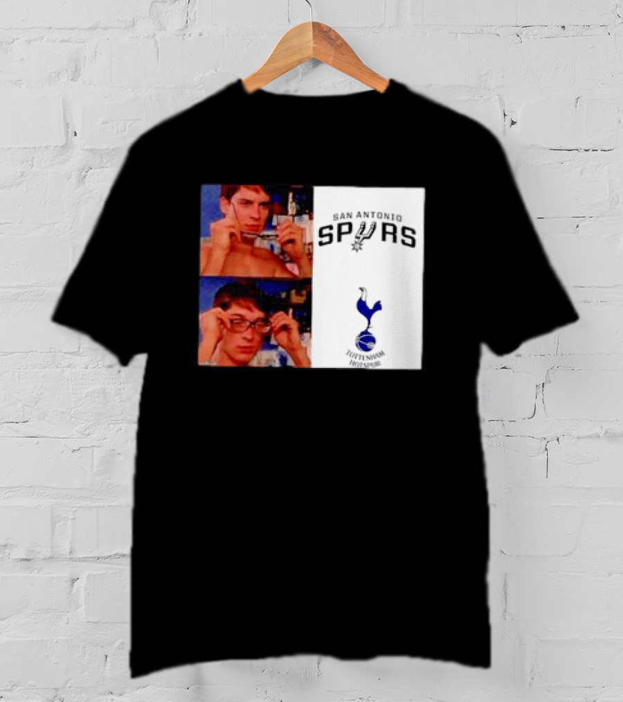 Peter Parker Reading Glasses Meme San Antonio Spurs Tottenham Hotspur T-Shirt