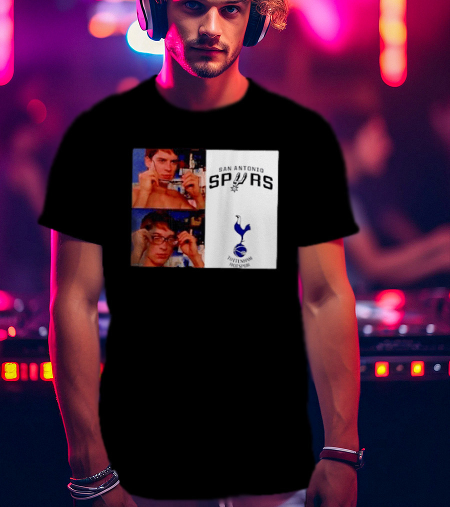 Peter Parker Reading Glasses Meme San Antonio Spurs Tottenham Hotspur T-Shirt