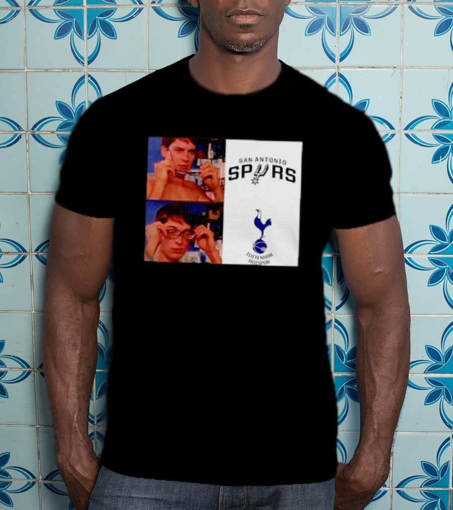 Peter Parker Reading Glasses Meme San Antonio Spurs Tottenham Hotspur T-Shirt