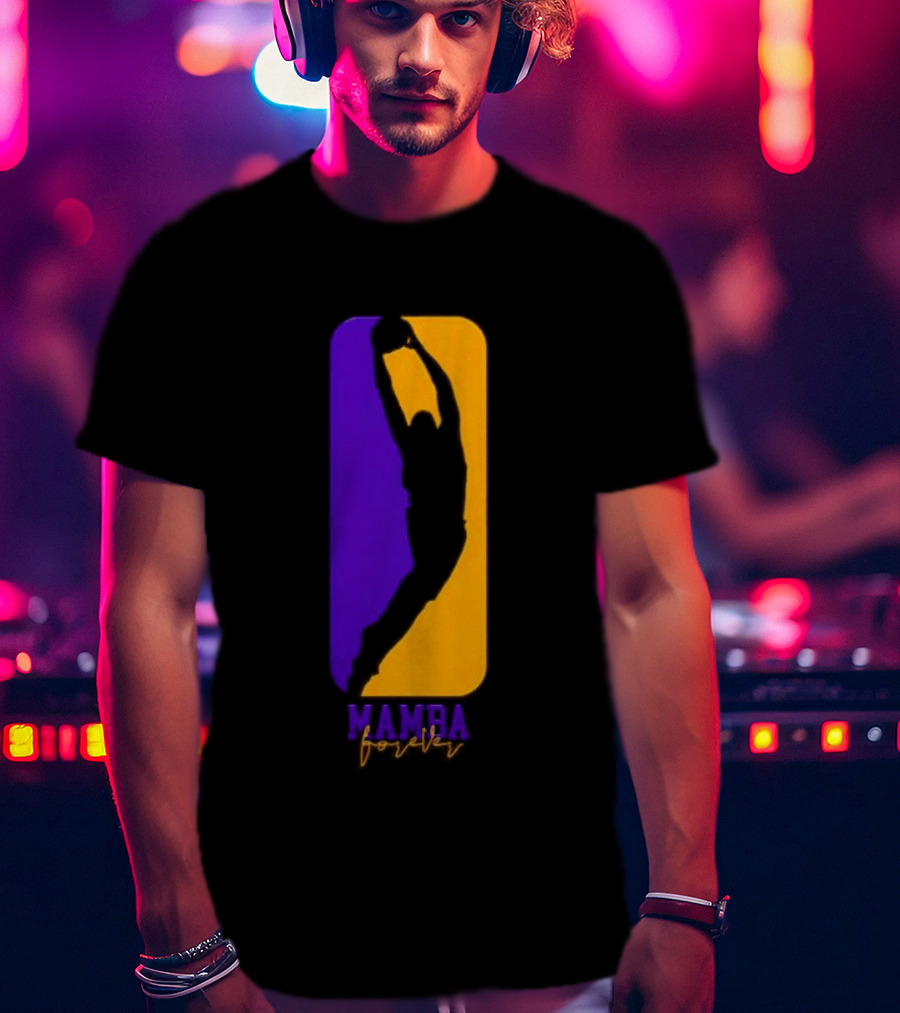 Mamba Forever Purple Gold Basketball Legend T-Shirt
