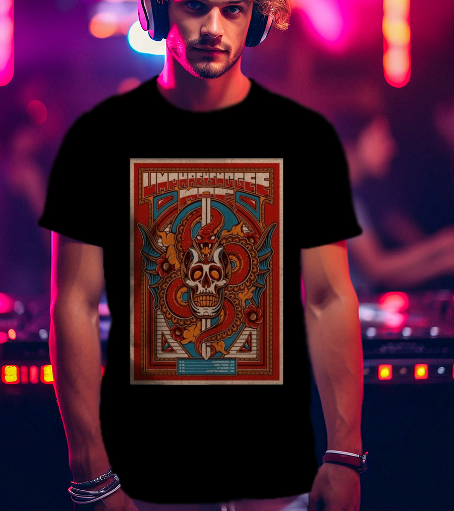 Umphrey's McGee Moe Tour 2026 Skull And Snake T-Shirt