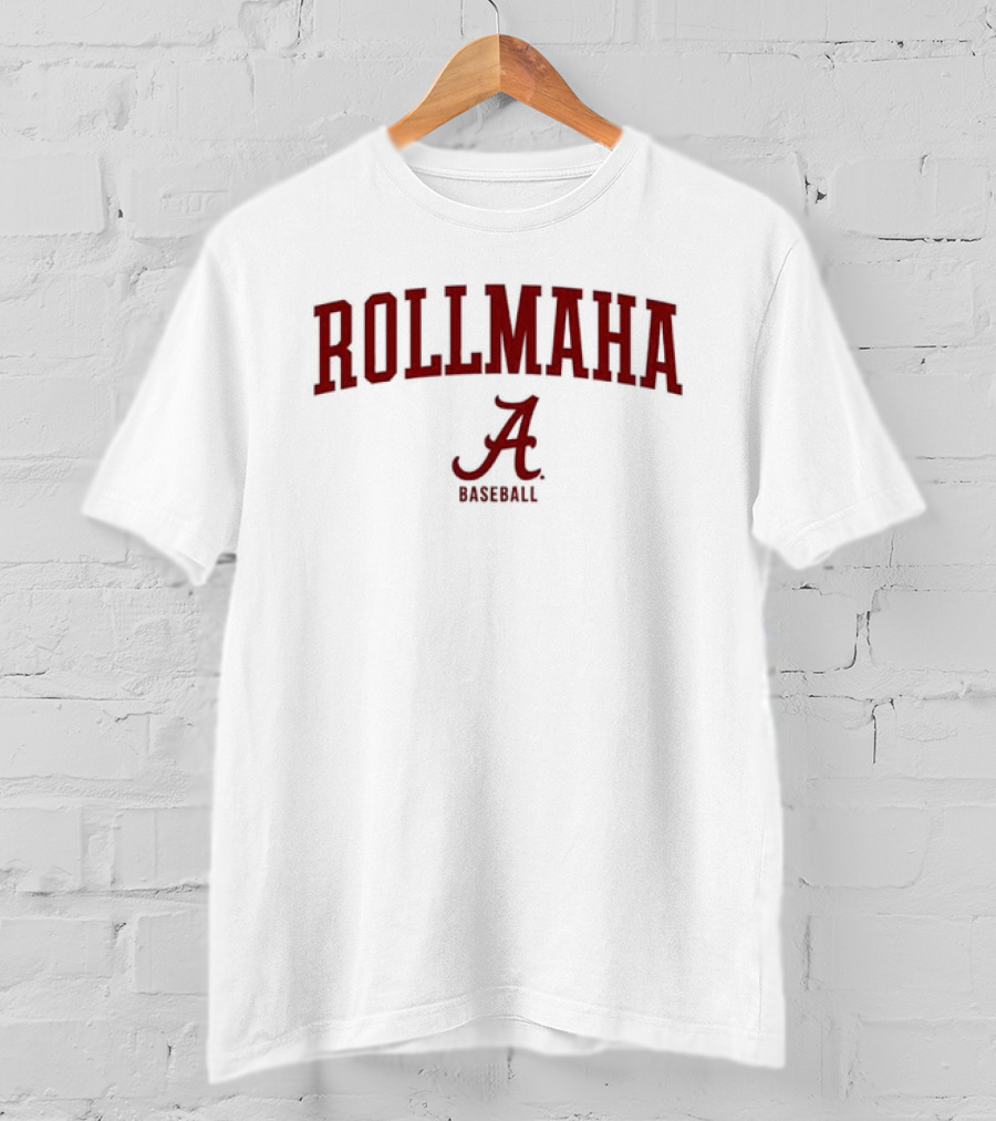 Alabama Crimson Tide Rollmaha Baseball Script A T-Shirt
