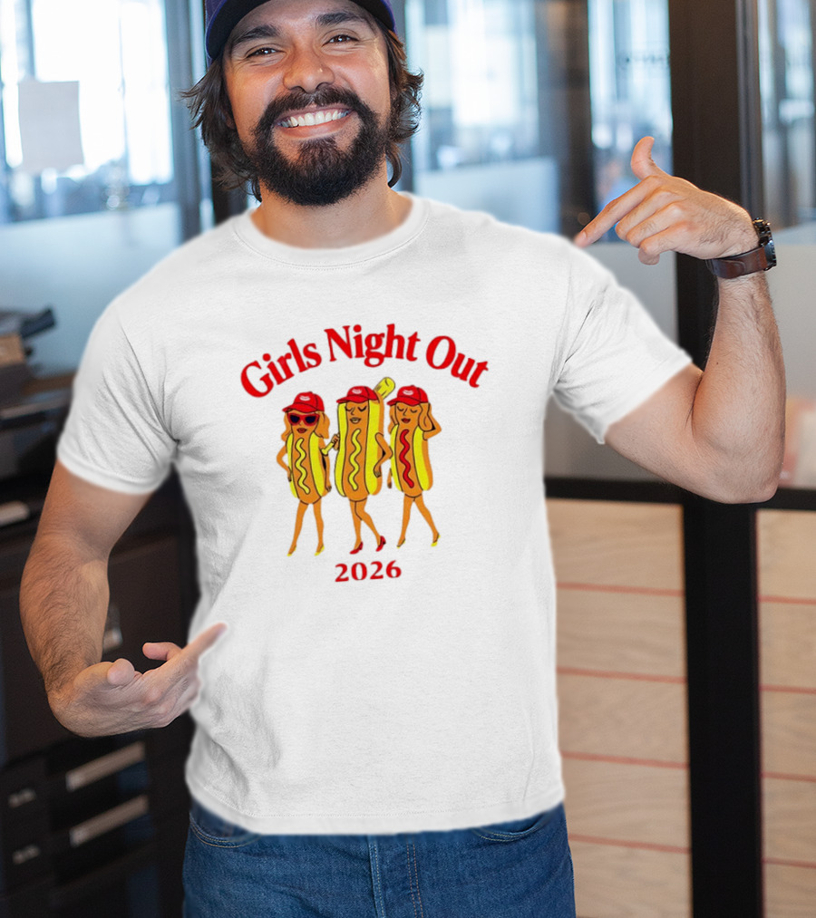 Girls Night Out 2026 Fun Hot Dog Costume T-Shirt