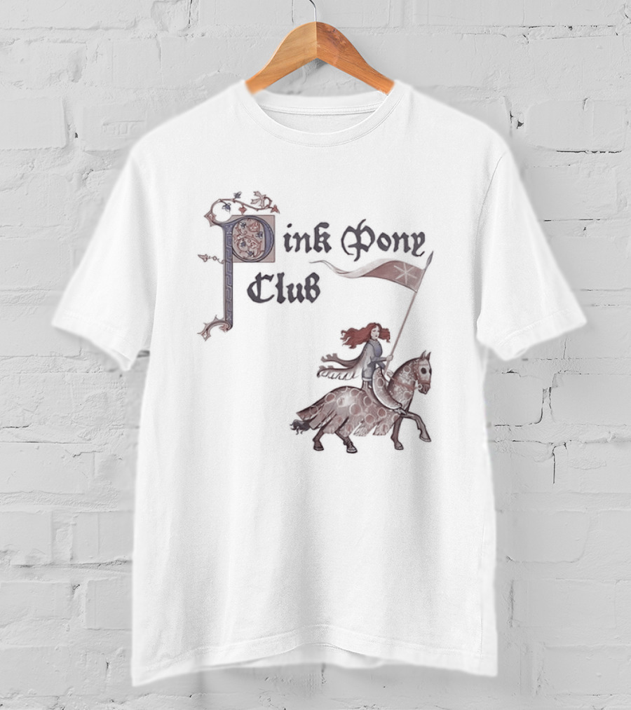 Pink Pony Club Chappell Roan Medieval Horse Rider T-Shirt