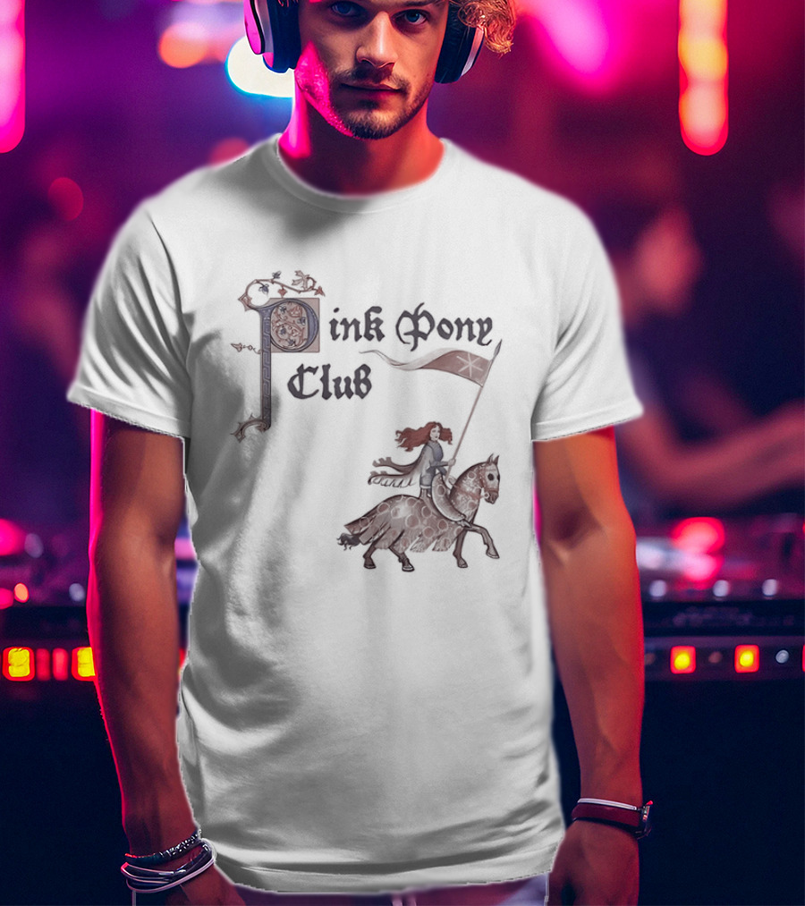 Pink Pony Club Chappell Roan Medieval Horse Rider T-Shirt