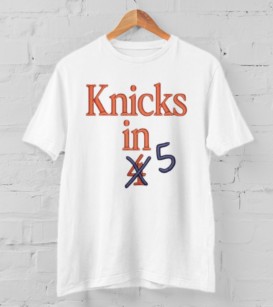Knicks In 5 Basketball Playoff Prediction T-Shirt