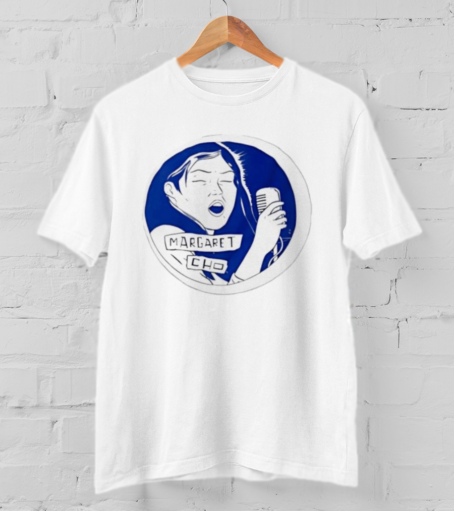 Margaret Cho Comedian Ink Sketch Microphone Drawing T-Shirt