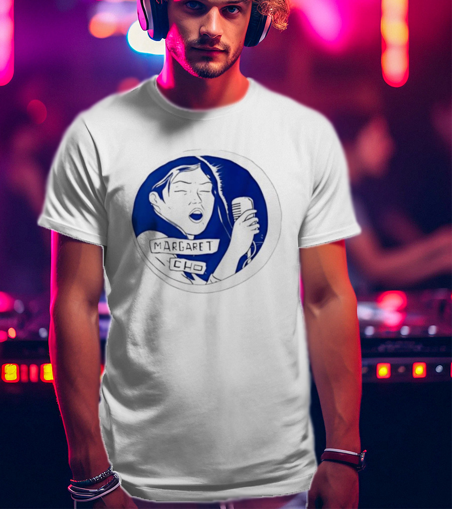 Margaret Cho Comedian Ink Sketch Microphone Drawing T-Shirt