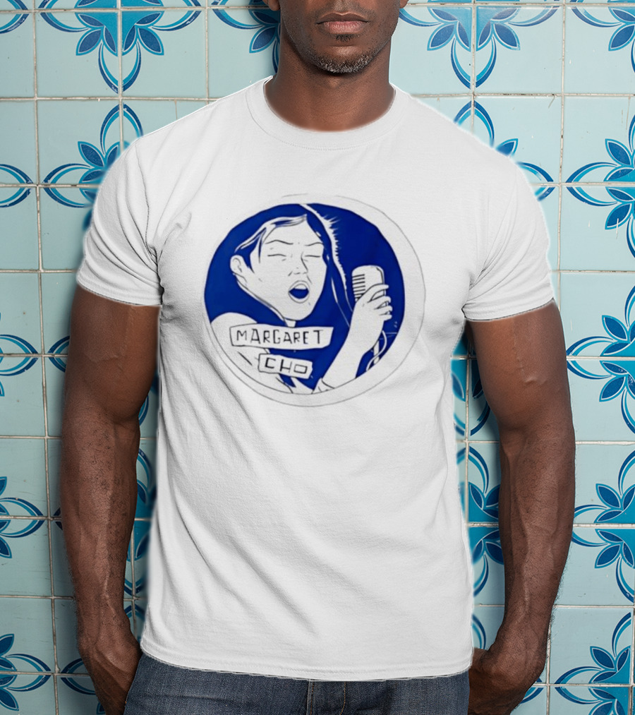 Margaret Cho Comedian Ink Sketch Microphone Drawing T-Shirt