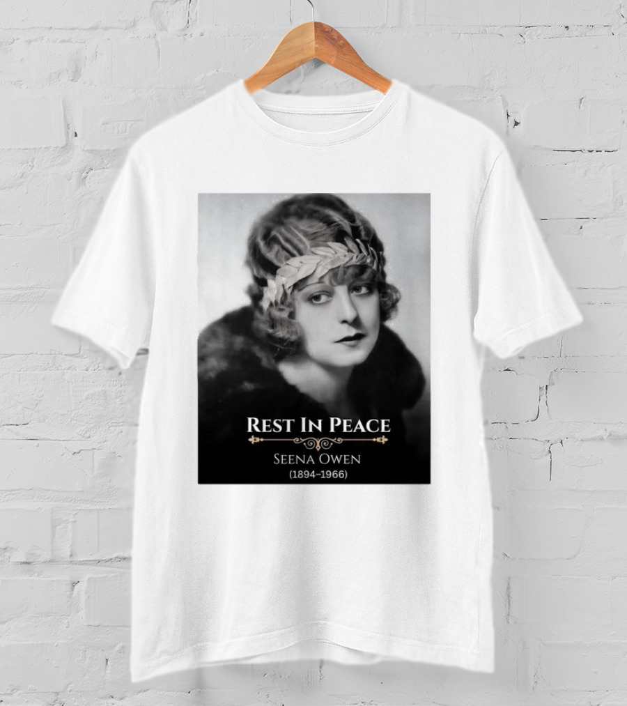 Rest In Peace Seena Owen 1894 1966 Memorial Tribute Vintage Photography T-Shirt