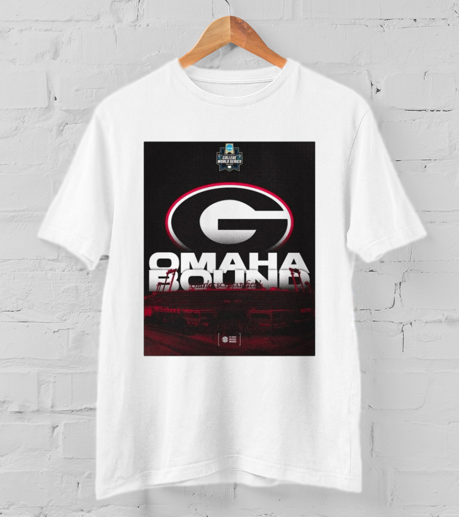 Georgia Bulldogs Omaha Bound College World Series Baseball Hoover Alabama T-Shirt