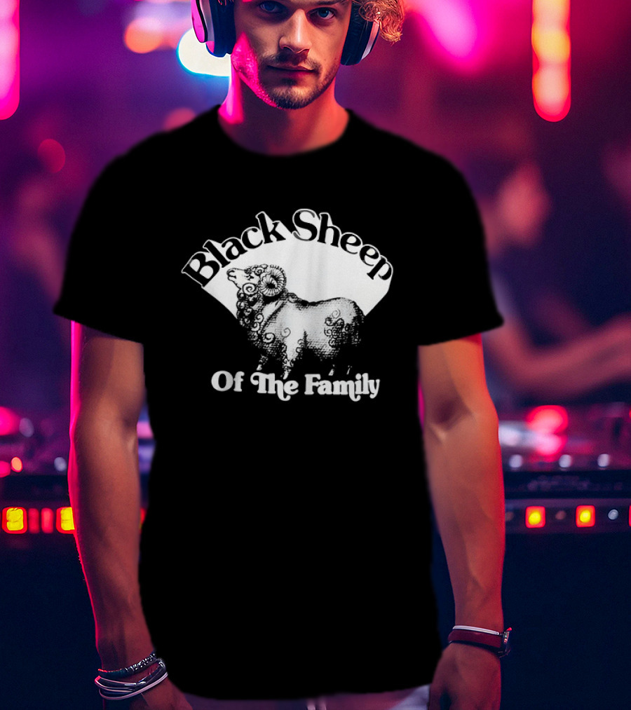 Black Sheep Of The Family Playful Sheep T-Shirt
