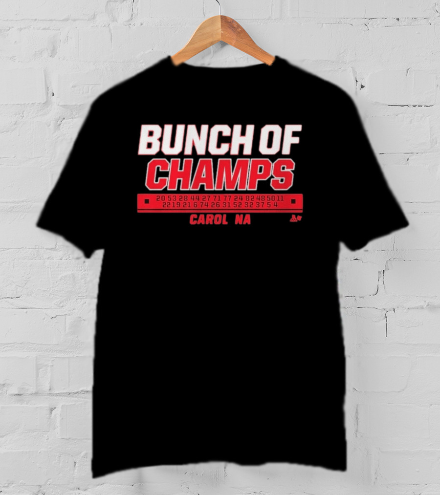Bunch Of Champs Carolina Hockey Numbers Series T-Shirt