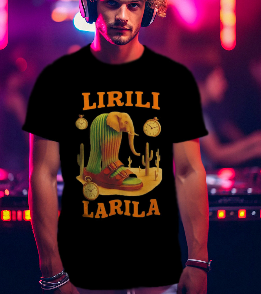 Lirili Larila Elephant Cactus Surreal Art Italian Brand T-Shirt