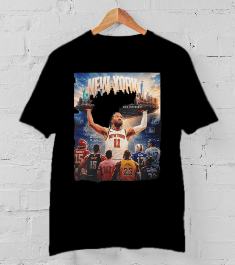 New York Knicks Built Different Carries Different Skyline Basketball NFL MLB T-Shirt