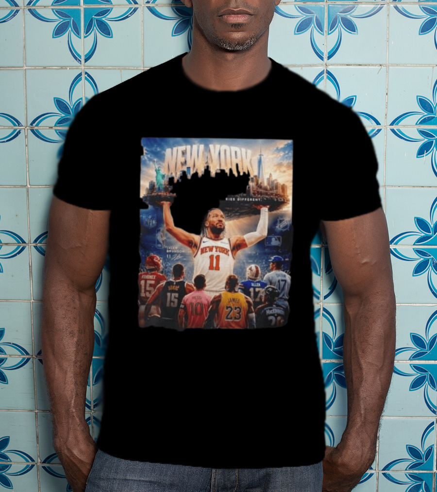 New York Knicks Built Different Carries Different Skyline Basketball NFL MLB T-Shirt