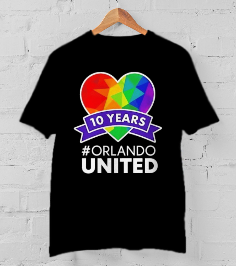 Noah Kahan 10 Years Orlando United Pride Rainbow Heart T-Shirt