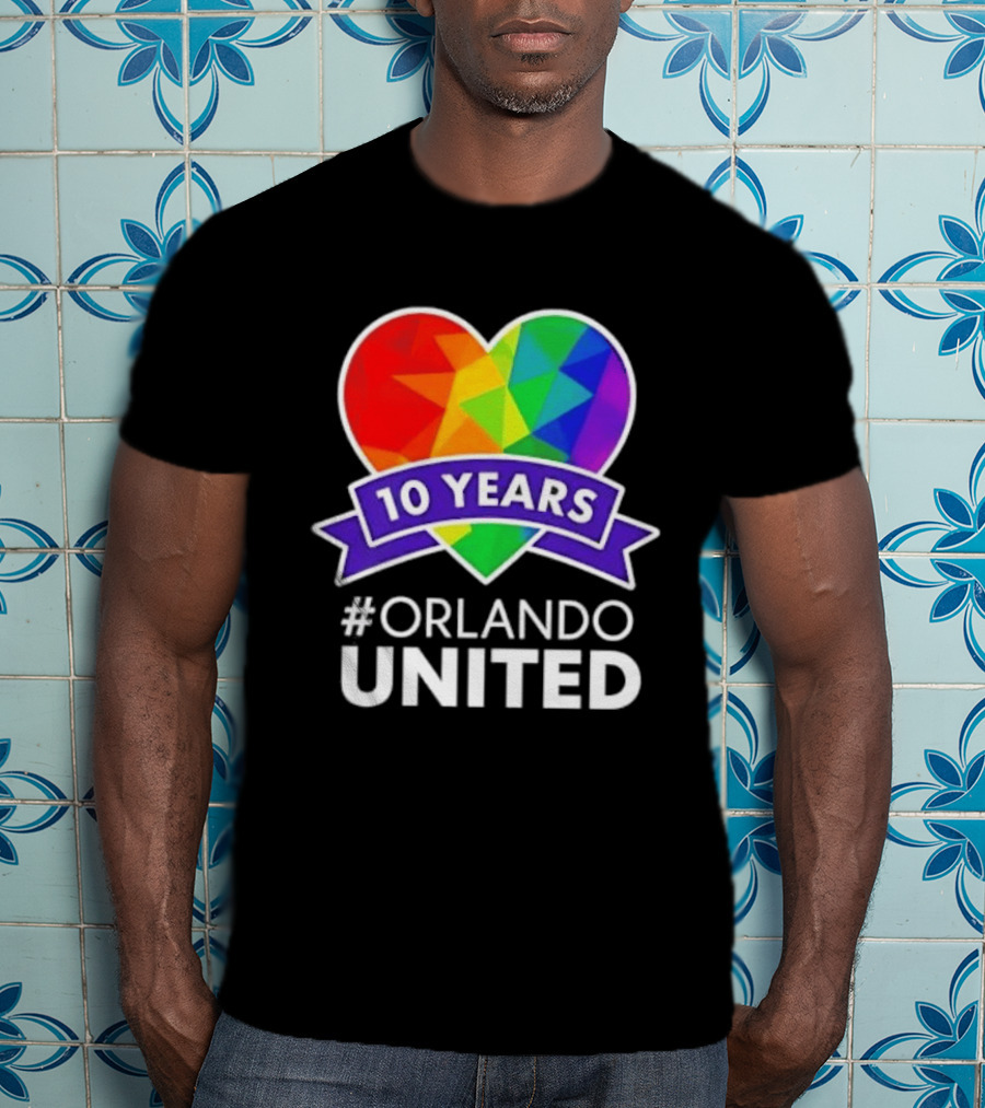 Noah Kahan 10 Years Orlando United Pride Rainbow Heart T-Shirt
