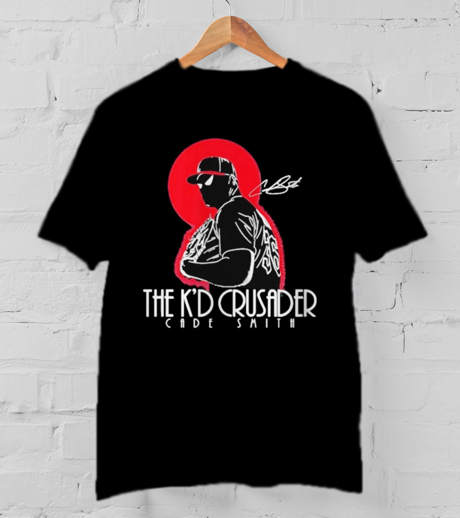 The K'D Crusader Cade Smith Baseball Player Silhouette Red T-Shirt