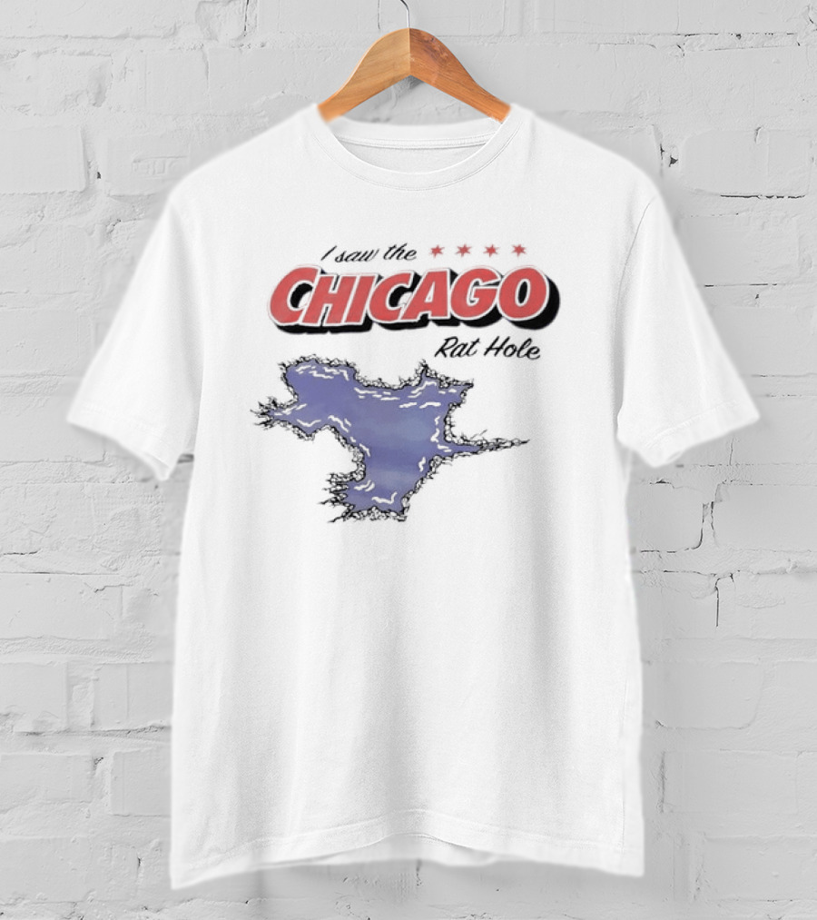 I Saw The Chicago Rat Hole City Meme With Chicago Stars And Map T-Shirt