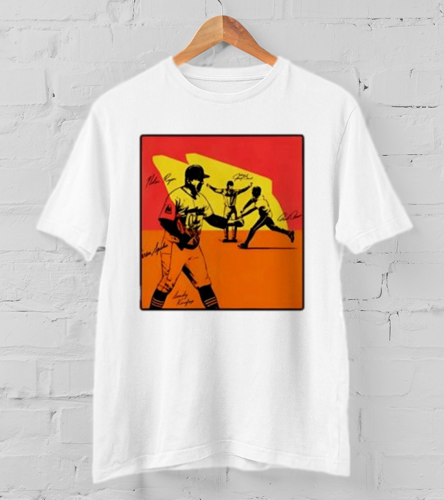 Cleveland Guardians Baseball Team Players Signatures Dynamic T-Shirt